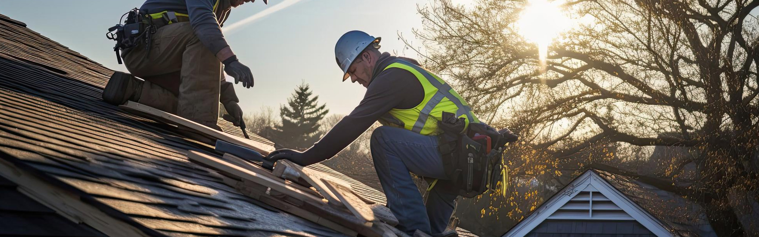 remplacement de tuiles cassées sur toit